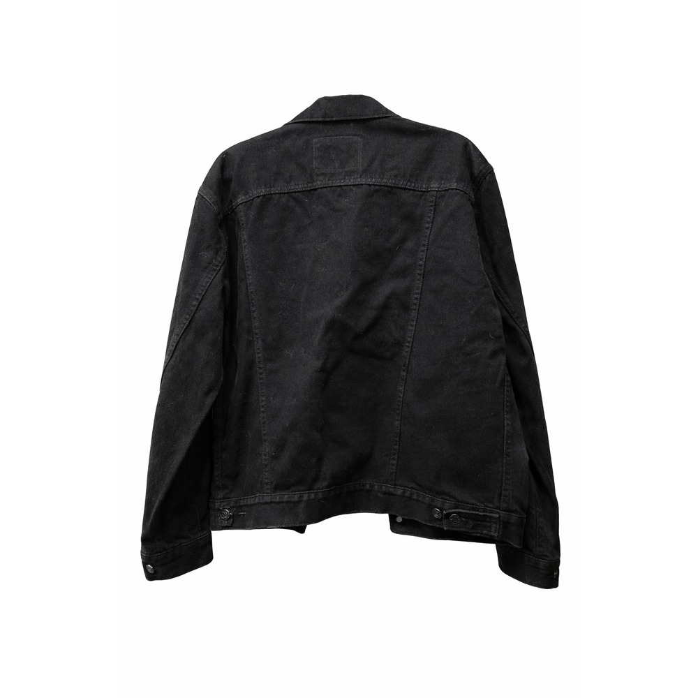 Levi's 70507 Black Denim Trucker Jacket XL Standard Fit Classic Button Jean - Picture 2 of 5